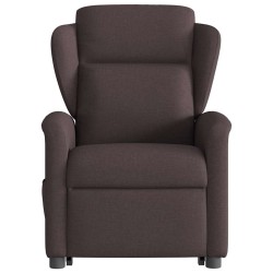 Fauteuil inclinable de massage Marron foncé Tissu 