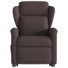 Fauteuil inclinable de massage Marron foncé Tissu 