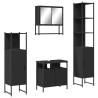 Ensemble de meubles salle de bain 4 pcs noir bois d'ingénierie 
