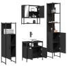 Ensemble de meubles salle de bain 4 pcs noir bois d'ingénierie 