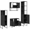 Ensemble de meubles salle de bain 4 pcs noir bois d'ingénierie 