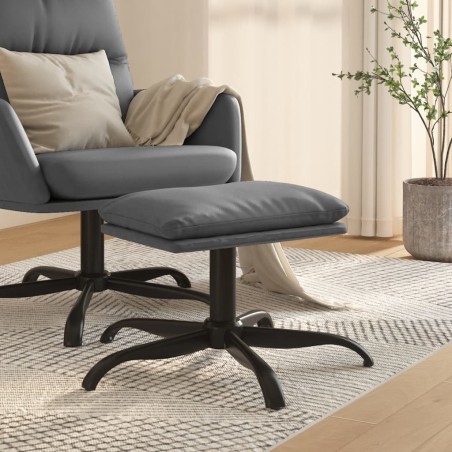 Repose-pied Gris anthracite 60x60x36 cm Similicuir 