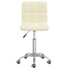 Chaise pivotante de salle à manger Crème Tissu 