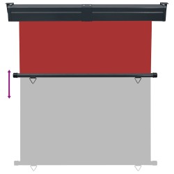 Auvent latéral de balcon 175x250 cm Rouge 