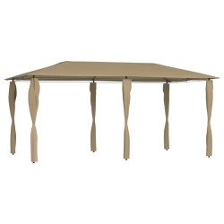 Belvédère avec revêtement de poteaux 2,98x5,3x2,59 m 160 g/m² 