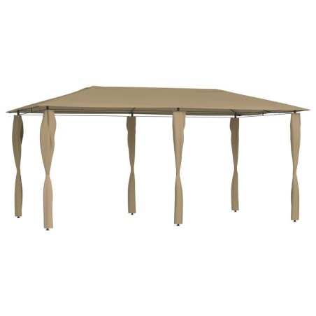 Belvédère avec revêtement de poteaux 2,98x5,3x2,59 m 160 g/m² 