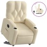 Fauteuil inclinable Crème Tissu 