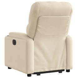 Fauteuil inclinable Crème Tissu 
