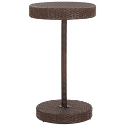 Meubles de bar de jardin 3pcs et coussins Résine tressée Marron 