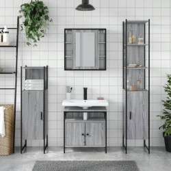 Ensemble d'armoires de salle de bain 4 pcs sonoma gris 