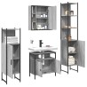 Ensemble d'armoires de salle de bain 4 pcs sonoma gris 