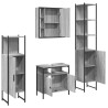 Ensemble d'armoires de salle de bain 4 pcs sonoma gris 