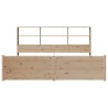 Lit bibliothèque sans matelas 180x200 cm bois massif de pin 