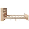Lit bibliothèque sans matelas 180x200 cm bois massif de pin 
