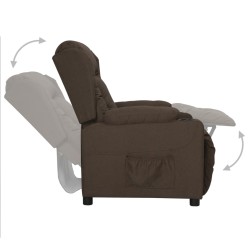 Fauteuil Marron foncé Tissu 
