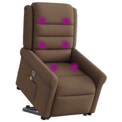 Fauteuil de massage inclinable Marron Tissu 