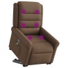 Fauteuil de massage inclinable Marron Tissu 