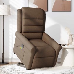 Fauteuil de massage inclinable Marron Tissu 