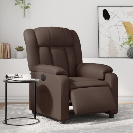 Fauteuil inclinable électrique Marron Similicuir 