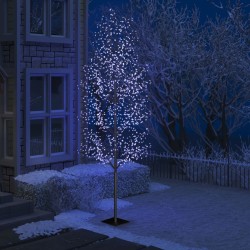 Sapin de Noël 1200 LED bleu Cerisier en fleurs 400 cm 
