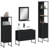 Ensemble d’armoires salle de bain 4 pcs noir bois d'ingénierie 