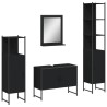 Ensemble d’armoires salle de bain 4 pcs noir bois d'ingénierie 