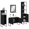 Ensemble d’armoires salle de bain 4 pcs noir bois d'ingénierie 