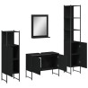 Ensemble d’armoires salle de bain 4 pcs noir bois d'ingénierie 