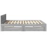Cadre de lit et tête de lit sans matelas sonoma gris 180x200 cm 