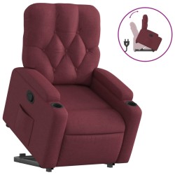 Fauteuil inclinable rouge bordeaux tissu 