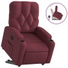Fauteuil inclinable rouge bordeaux tissu 