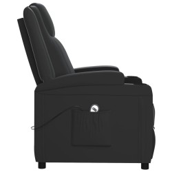 Fauteuil inclinable électrique Noir Similicuir 