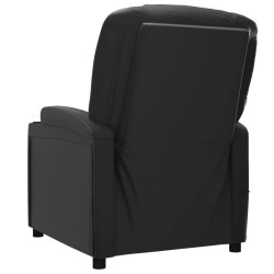Fauteuil inclinable électrique Noir Similicuir 