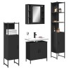Ensemble d’armoires salle de bain 4 pcs noir bois d'ingénierie 
