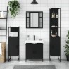 Ensemble d’armoires salle de bain 4 pcs noir bois d'ingénierie 