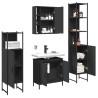 Ensemble d’armoires salle de bain 4 pcs noir bois d'ingénierie 
