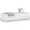 Lit de jour sans matelas blanc 90x200 cm bois de pin massif 