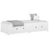 Lit de jour sans matelas blanc 90x200 cm bois de pin massif 