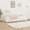 Lit de jour sans matelas blanc 90x200 cm bois de pin massif 