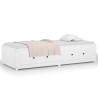 Lit de jour sans matelas blanc 90x200 cm bois de pin massif 