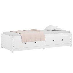 Lit de jour sans matelas blanc 90x200 cm bois de pin massif 