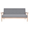 Canapé à 3 places Tissu Gris clair 