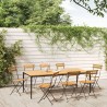 Chaises pliables de jardin lot de 8 Acier bois d'acacia massif 