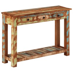 Table console 110x30x76 cm Bois massif de récupération 