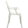 Chaises de jardin lot de 2 Aluminium coulé Blanc 