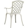 Chaises de jardin lot de 2 Aluminium coulé Blanc 