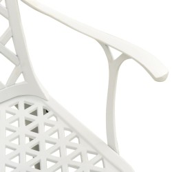 Chaises de jardin lot de 2 Aluminium coulé Blanc 
