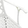 Chaises de jardin lot de 2 Aluminium coulé Blanc 
