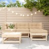 Salon de jardin 5 pcs bois massif de pin 