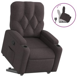 Fauteuil inclinable marron foncé tissu 